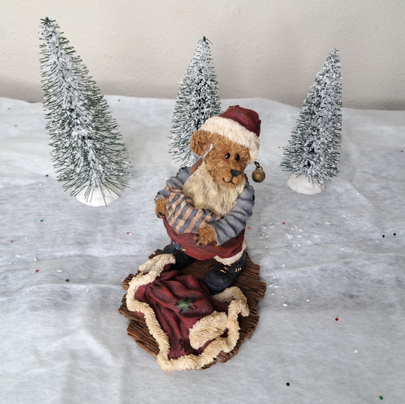 Boyds Bears 2014 1E Holiday Goodfriends Bearstone Figure Cooper w/Sly 4041884 eB